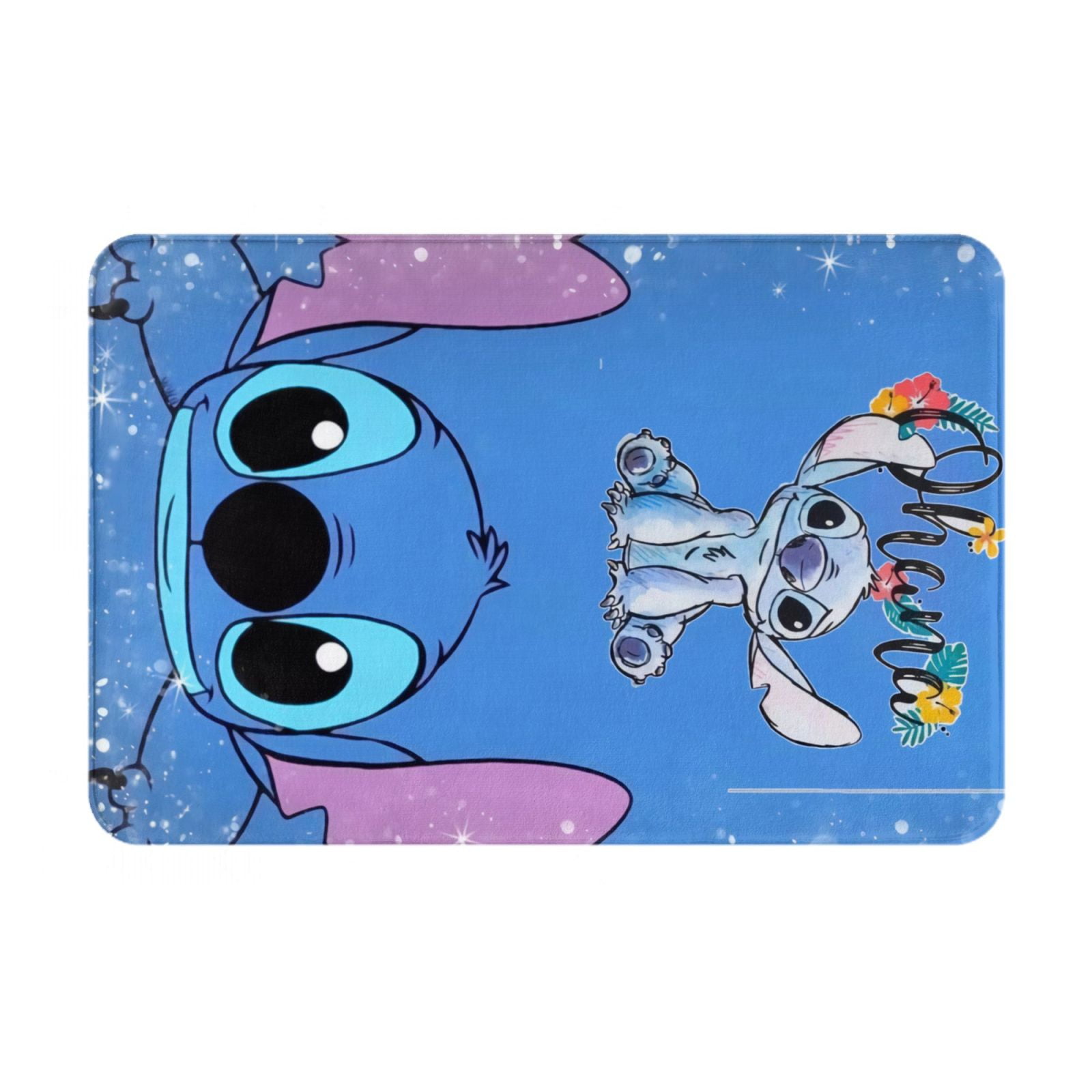 Cute Stitch Area Rug Cartoon Decorative Rug Soft Shag Bathroom Mat