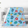Cute Stitch Blanket UltraSoft Flannel Fleece Warm Throw Quilt Anime
