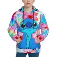 Cute Stitch Girls Cartoon Hoodie Kids Princess Hooded Pullover