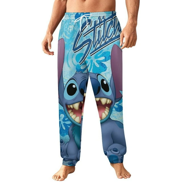 Cute Stitch Men's Athletic Joggers Stretch Sweatpants Running Workout