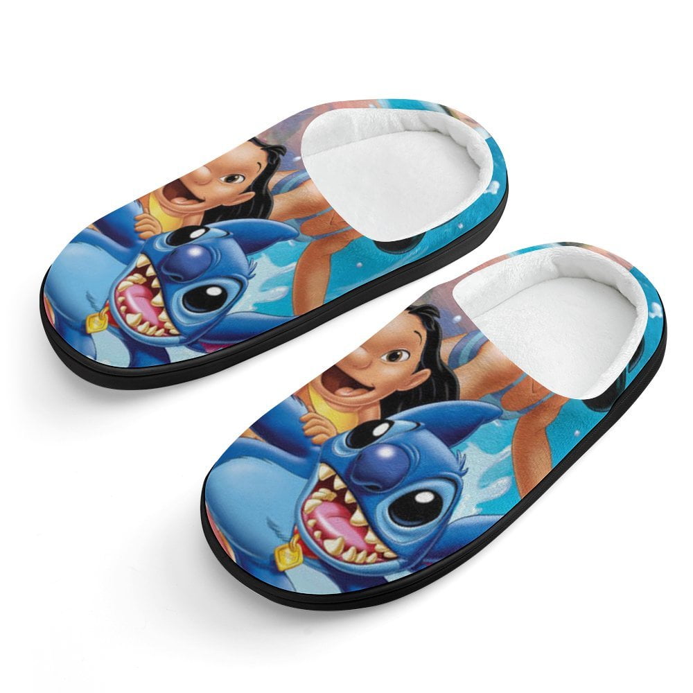 Cute Stitch Slippers for Kids, Cute Soft Plush Anti-slip Fluffy Fuzzy ...