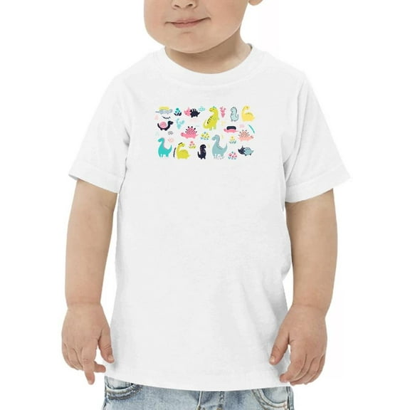 Cute Storybook Dinosaurs T-Shirt Toddler -Image by Shutterstock,  2 Toddler