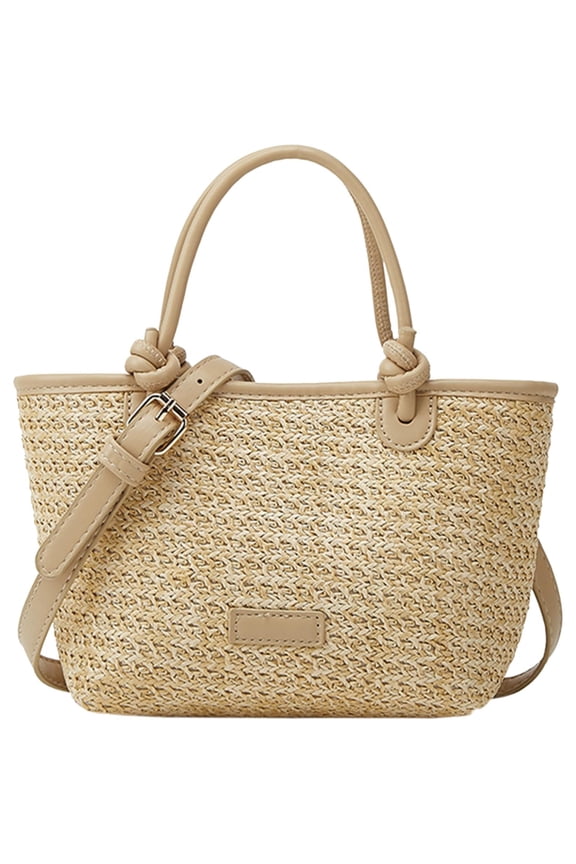 Cute Straw Fabric Tote Bag Purse for Women Y2k Purses Shoulder Handbag Straw Tote Bag