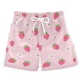 thumbnail image 1 of Cute Strawberries Small Daisies Boys' Swim Trunks Board Shorts Beach Pants Bathing Bottoms M, 1 of 8
