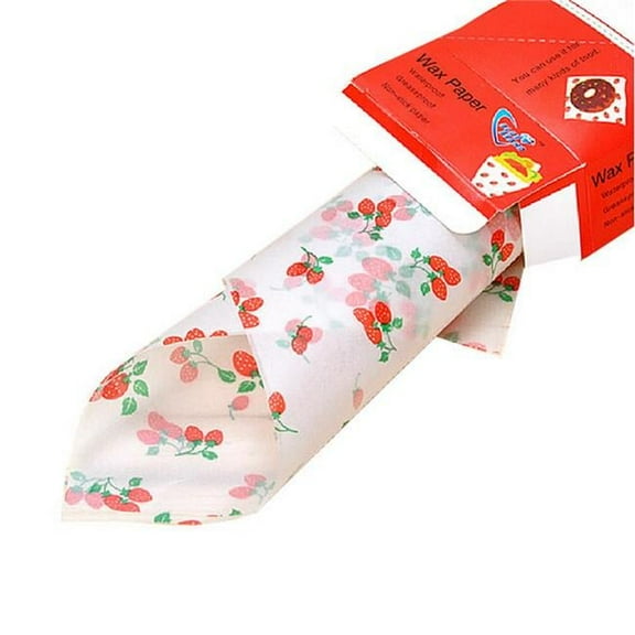 Cute Strawberry Baking Grease Proof Wax Candy Paper, White - 30 Piece