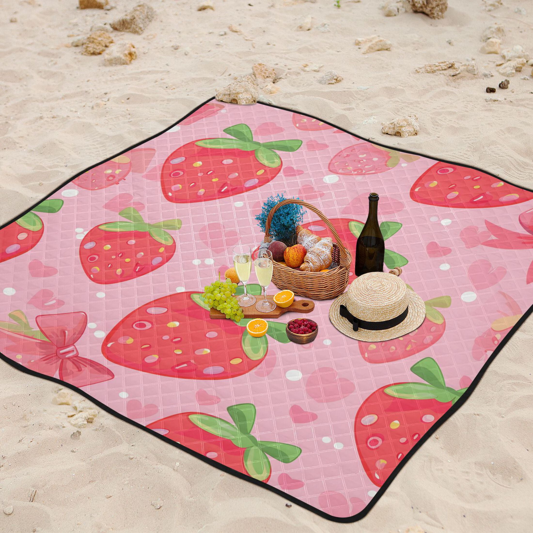 Strawberry Picnic Mat Matalan Picnic Blanket Puffy Picnic Blanket
