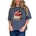 thumbnail image 1 of Cute Strawberry Cake Graphic Tee, Birthday Cake Illustration Shirt, Fun and Sweet Dessert Themed T-Shirt for Cake Lovers, Foodie Gift, Denim Comfort Colors T-Shirt, Small, 1 of 1