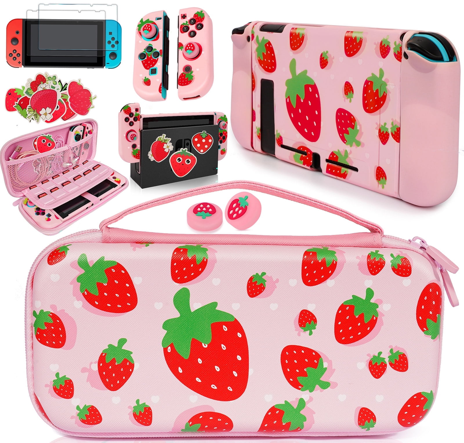 Trunple Cute Strawberry Carrying Case, Nintendo Switch 2017, Pink ...