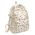 thumbnail image 1 of Cute Strawberry Cherry Floral Women Daypack, Large Capacity Laptop Carry Backpack, Kawaii Printed Travel Rucksack, Adjustable Strap Casual Commute Bag, Outdoor Luggage Pack, 1 of 4