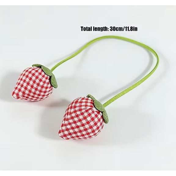 Cute Strawberry Curtain Tie-Backs 2 Pack Rustic Farmhouse Window Fasteners for Blinds and Curtains Compatible with Standard Rods