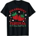 thumbnail image 1 of Cute Strawberry Festival Fruit Lovers Retro Vintage T-Shirt, 1 of 3