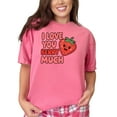 thumbnail image 1 of Cute Strawberry I Love You Berry Much T-Shirt, Funny Fruit Lover Shirt, Adorable Romantic Gift Tee, Unique Graphic Tee for Him or Her, Crunchberry Comfort Colors T-Shirt, Medium, 1 of 1