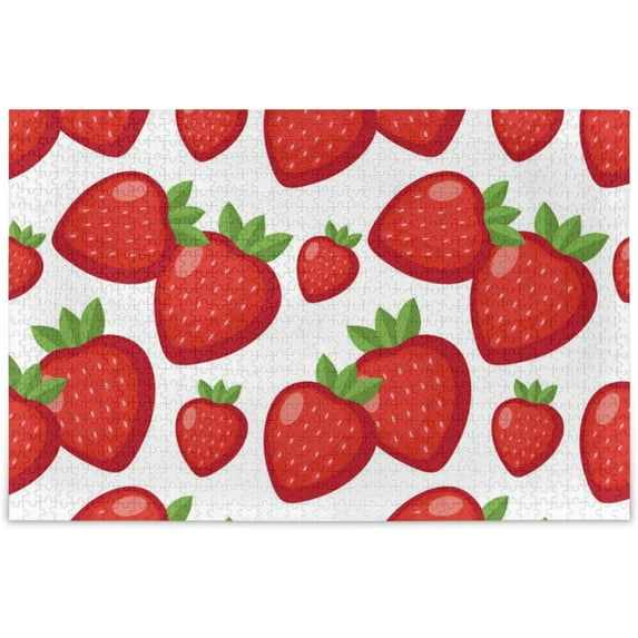 Cute Strawberry Jigsaw Puzzles 500 PiecesPuzzles for Adults Family Game Intellective Toys Wall Art Work for Educational Gift Home Decor
