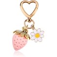 Cute Strawberry Keychain,Bag Charms,Kawaii Heart Flower Daisy Key