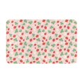 thumbnail image 1 of Cute Strawberry Mint Green Leaves Front Door Mat, Indoor Mats for Bedroom Bathroom Kitchen, Floor Mat Non-Slip, Soft Carpet Floor Cover Machine Washable Entryway Mat - 20x31.5in, 1 of 5