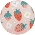 thumbnail image 1 of Cute Strawberry Placemats Round Table Mats Non-Slip Washable Heat Resistant Kitchen Place Mat for Home Dining Coffee Tabletop (6PCS) Home Decor, 1 of 7