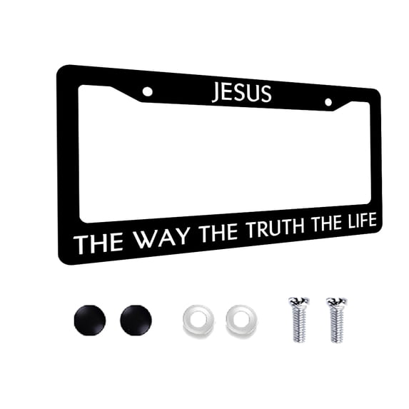 Cute Strawberry Print Aluminum License Plate Frame, White Background ...