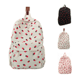 thumbnail image 1 of Cute Strawberry Print Lightweight Mini Backpack, Small Cartoon Pattern Daily Carry Bag, Adjustable Strap Portable Daypack For Outdoor Walking, Daily Outing And Short Trip Storage(White), 1 of 7