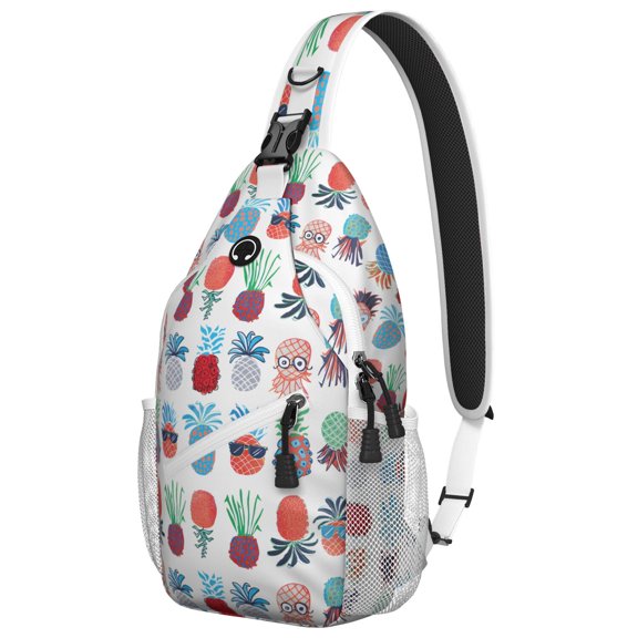 Cute Strawberry Print Sling Backpack, Lightweight Crossbody Bag with Multi-Functional Design for Travel, Outdoor Activities, and Daily Commuting, Perfect for Strawberry Lovers