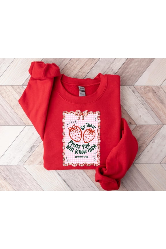 Cute Strawberry Tshirt, Bible Verse Shirt, Summer Strawberry Shirt, Cottagecore Berries Tshirt, Strawberry Festival Cottagecore Shirt TSHIRT All Size S-5XL