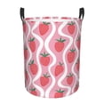 thumbnail image 1 of Cute Strawberry White Wave Laundry Basket, Laundry Hamper Waterproof Laundry Bag Clothes Hamper Laundry Bin with Handles for Bedroom, Living Room, Kids Room-#, 1 of 5