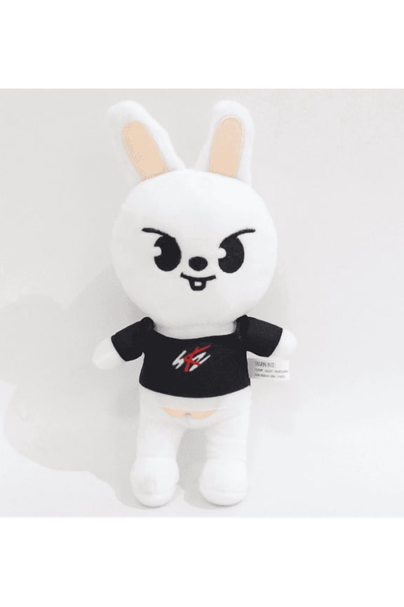 Cute Stray Kids Plush Toy Funny Stuffed Animal with T-Shirt Skzoo Fan Meeting Doll (Leebit)