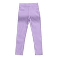 thumbnail image 1 of Cute Stretch Leggings for Girls New Plus Size for Children Boy Girl Winter Fall Thermal Pencil Pants Candy Color Leggings Pants Kids Casual Trousers Girls Trousers Pants New Purple 3-4 Years, 1 of 4