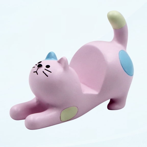 Cute Stretchy Cat Kitty Desk Cell Phone Holder Stands for Office Home Ornament Free Hands