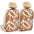 thumbnail image 1 of Cute Stripe Carrot Mats Back Seat Protectors, Car Seat Protector Vehicle Organizers Waterproof Cover Back Seat Cover for Kids with 3 Storage Pockets 2 Pack, 1 of 5