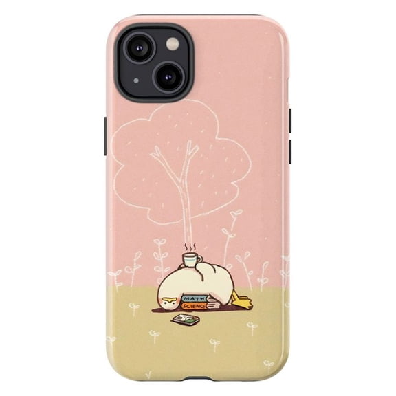 Cute Studying Dumpling Phone Case for iPhone 17 16 15 14 13 12 11 Pro Plus Mini, Math Science Student Aesthetic