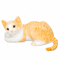 Cute Stuffed Animal Cat Plush - Soft Kitty Home Plush Toy - Precious Pet Companion - Lie 9.8inch