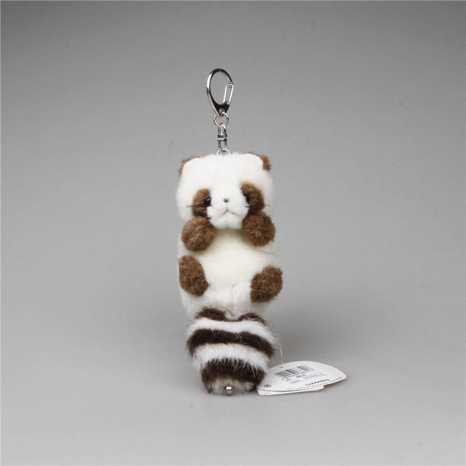 Cute Stuffed Animal Raccoon Plush Animal Keychain, Fashion Accessory Backpack Clips, Handbag Pendant