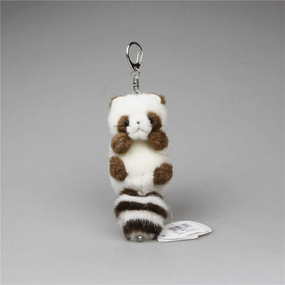 Cute Stuffed Animal Raccoon Plush Animal Keychain, Fashion Accessory Backpack Clips, Handbag Pendant