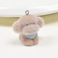 thumbnail image 1 of Cute Stuffed Animal, Soft Flocked Puppy-Shaped Trinket with Metal Ring, Bag Chain Charm for Sprucing Up Purses, Key Sets and Custom Keychain Creations, 1 of 3