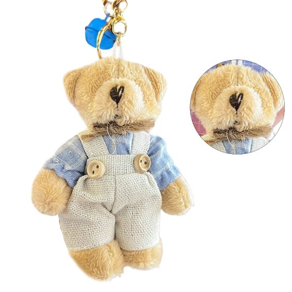 Cute Stuffed Bear Plush Keychain Handbag Backpack Purse Pendant Gift for Girls