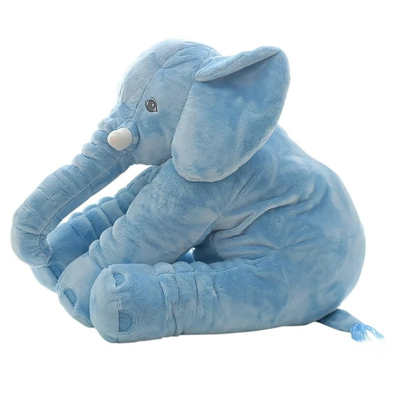 Elephant Stuffed Animals Toy 14 inches, Medium Plush Elephant Plushie Cuddly Pillow Toys Gift for & Adults Blue