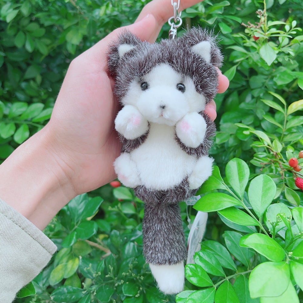 Cute Stuffed Husky Dog Plush Animal Keychain, Fashion Accessory
