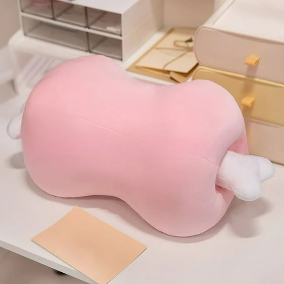 Cute Stuffed Meat Bones Pillow, Adorable Soft Ham-Shaped Cushion, Removable and Washable, Ideal for Napping, Hugging, and Home Decor