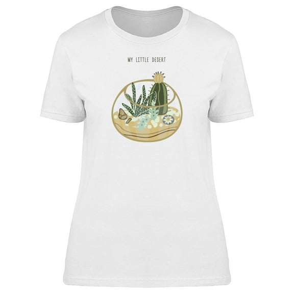 Cute Succulent Cactus Terrarium T-Shirt Women -Image by Shutterstock, Female Small