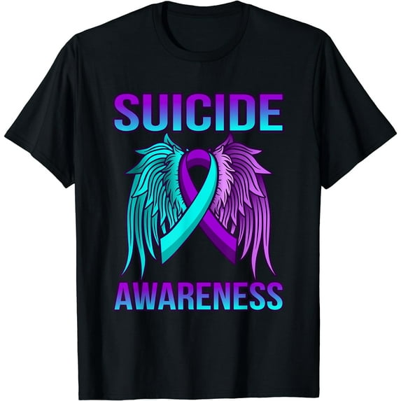 Cute Suicide Awareness Wings Happy Support Graphic T-Shirt