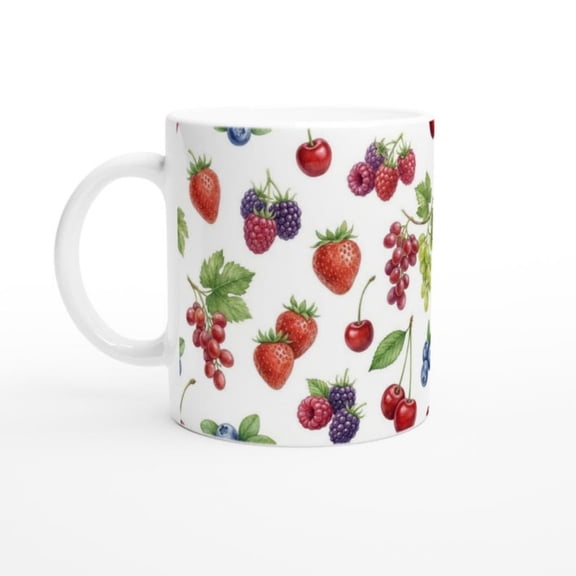 Cute Summer Berries Ceramic Mug - Perfect Coffee & Tea Lovers.