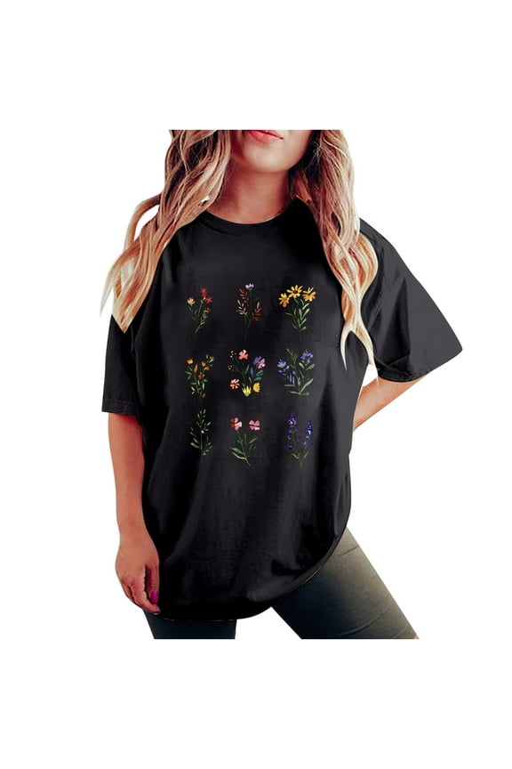 Cute Summer Clothes for Women Over 50 Ladies Tops And Blouses Petite Womens T Shirts Graphic Tees Boho