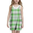thumbnail image 1 of Cute Summer Dresses for Teen Girls Size 5-14 Spaghetti Strap Sundresses with Pockets Kids Trendy Plaid Printed Vacation Short Mini Dress, 1 of 5
