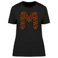 thumbnail image 1 of Cute Summer Floral Letter M T-Shirt Women -Image by Shutterstock, Female Large, 1 of 2