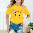 thumbnail image 1 of Cute Summer Shirts for Girls Size 8-10 Years Kid Girls Cute Cat Fashion Printed Round Neck Short Sleeve Tee Summer Casual Loose Soft T Shirt Tops, 1 of 4