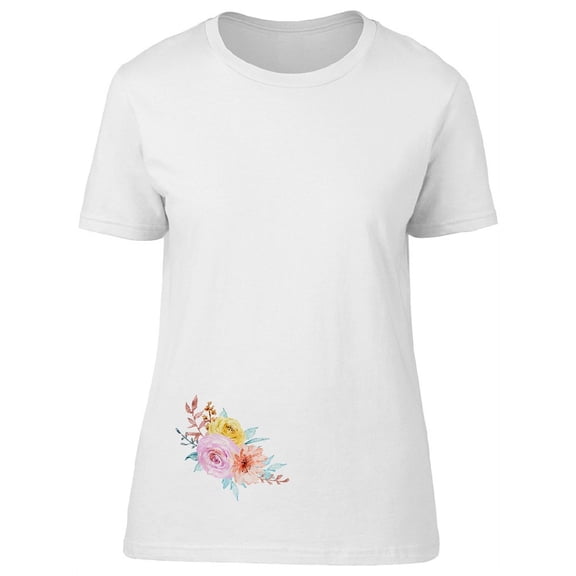 Cute Summer Spring Flowers T-Shirt Women -Image by Shutterstock, Female Large