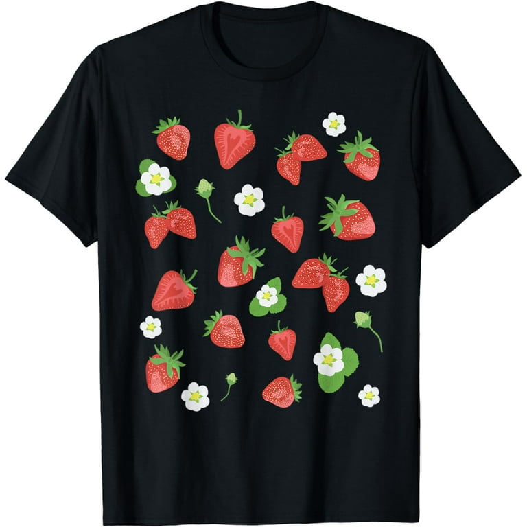 Cute Summer Strawberry Pattern T-Shirt Cute Summer Strawberry Pattern T-Shirt