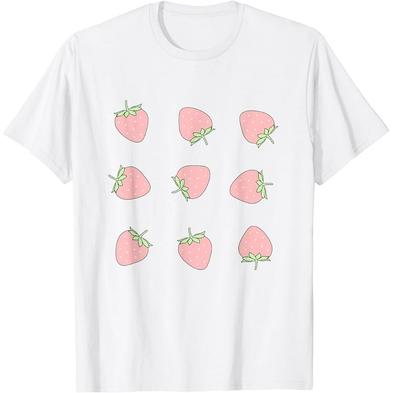 Cute Summer Strawberry Pattern T-Shirt Cute Summer Strawberry Pattern T-Shirt