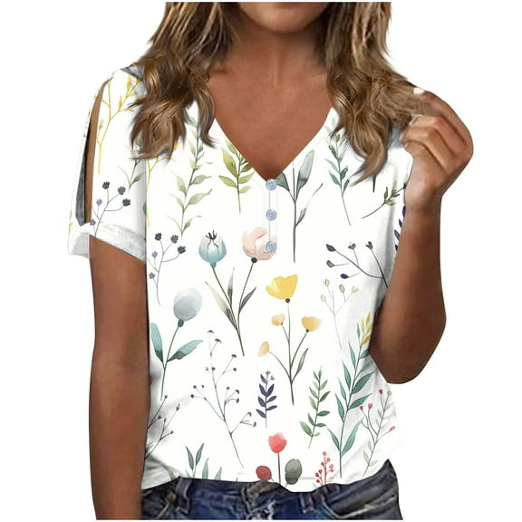 Cute Summer Tops For Women White Womens Black Tops Dressy Casual Short Sleeve Womens Blouses For Work Professional Green T Shirts For Women Cotton Soft