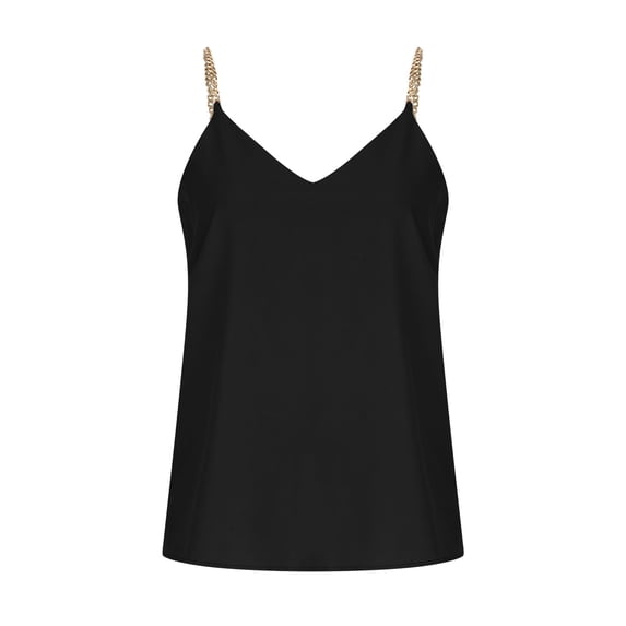 Cute Summer Tops for Women, Womens Spaghetti Chain Tank Tops Summer Sexy Casual Sleeveless Blouse Cleavage Vests blusas de mujer de moda blusas casuales bonitas blusas elegantes